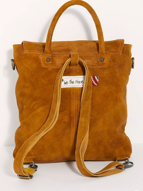 We The Free Suede Crossbody Bag in Chestnut - Picture 2 of 13